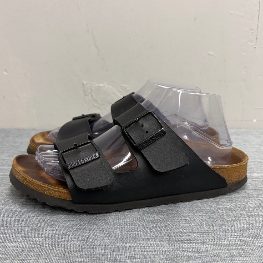 Birkenstock Arizona Sandals Women 8 Black Double Strap Buckle Slide Shoes